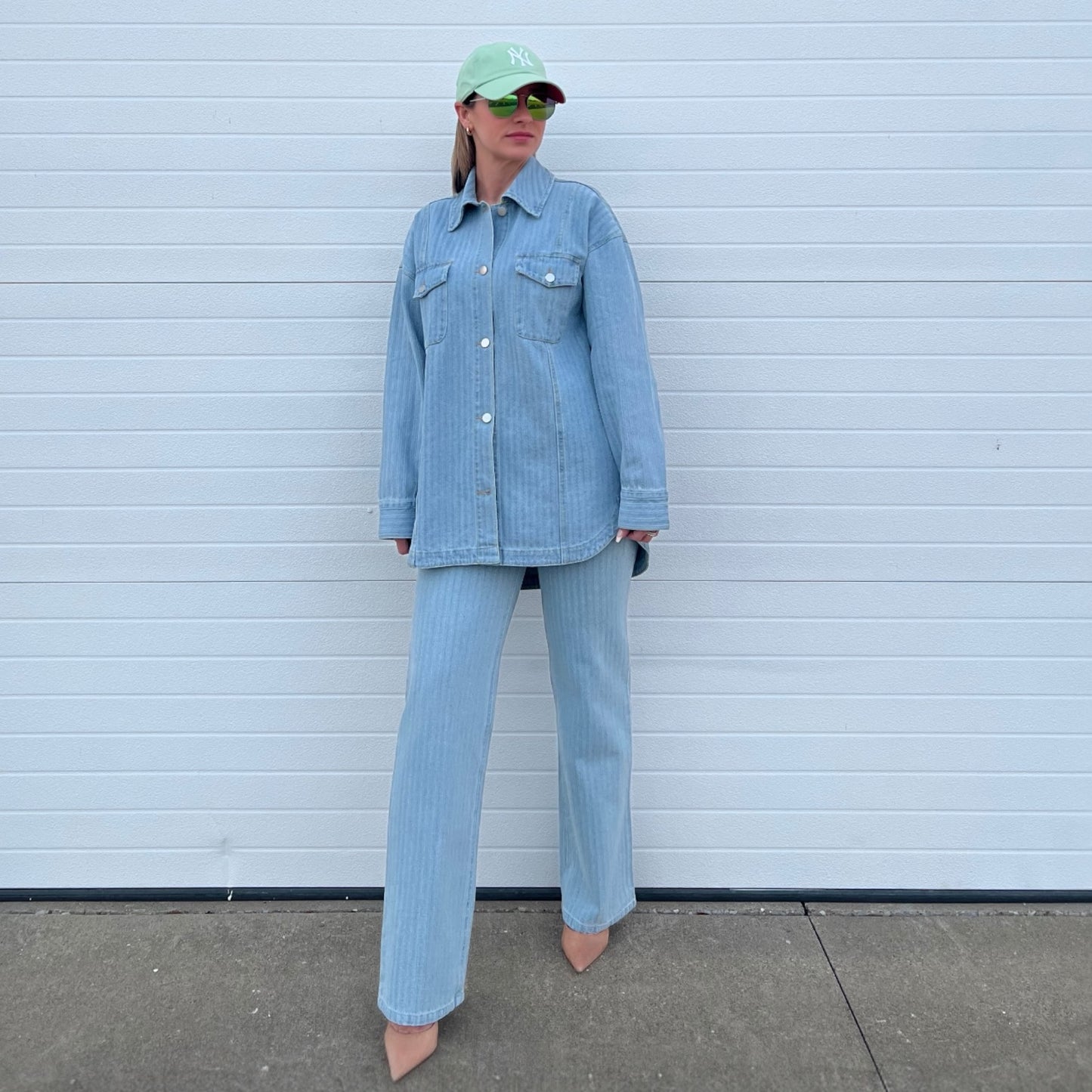 The Textured Denim Bottoms