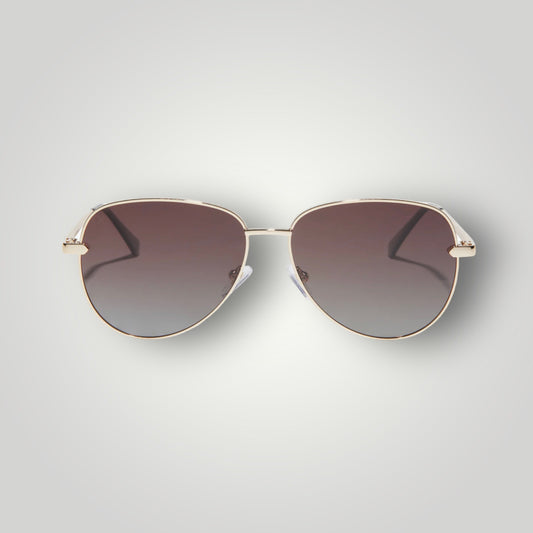After Party Sunglasses: Gold + Brown Polarized
