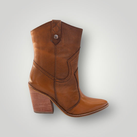 Stivali Cowboy Boots- Tan Leather