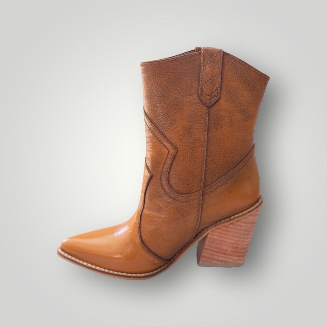 Stivali Cowboy Boots- Tan Leather