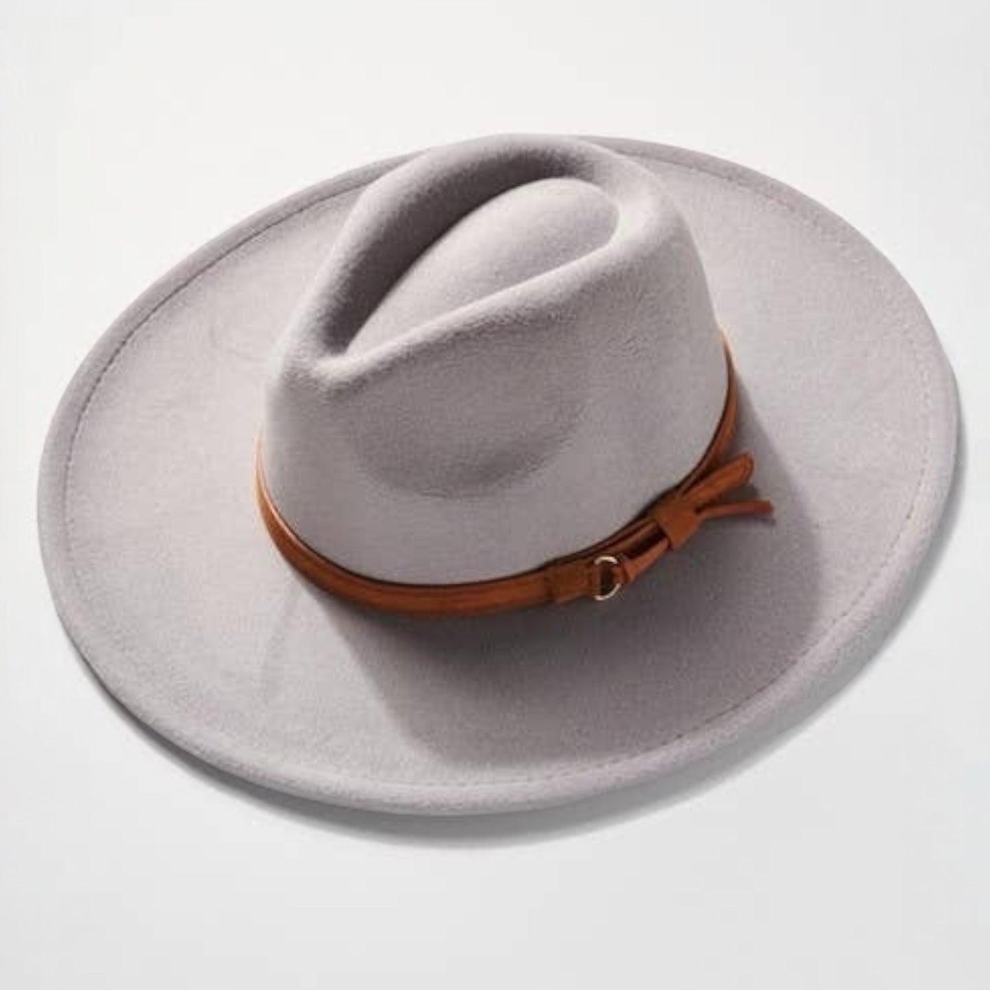Fedora - Grey with Brown Strap