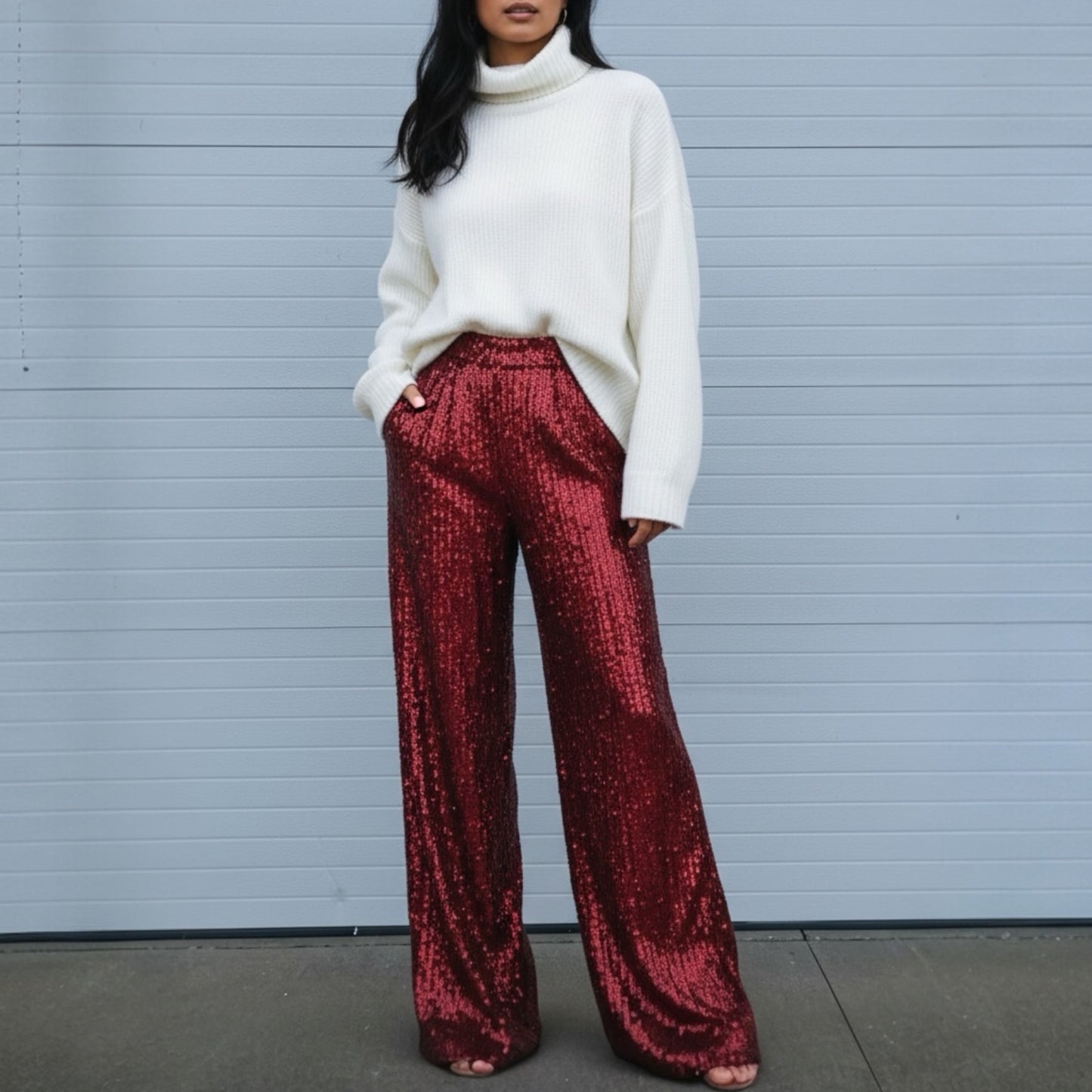 Merlot Sequin Pants