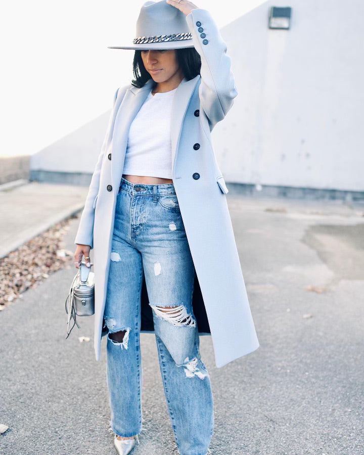 Silver Chain Fedora - Grey