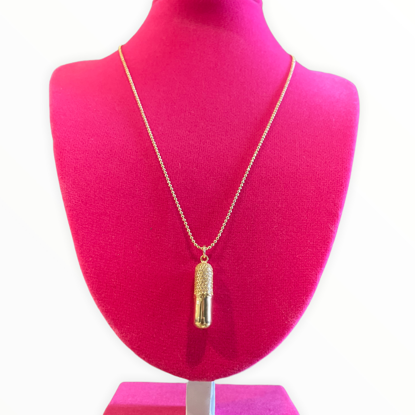 Gold Chill Pill Necklace