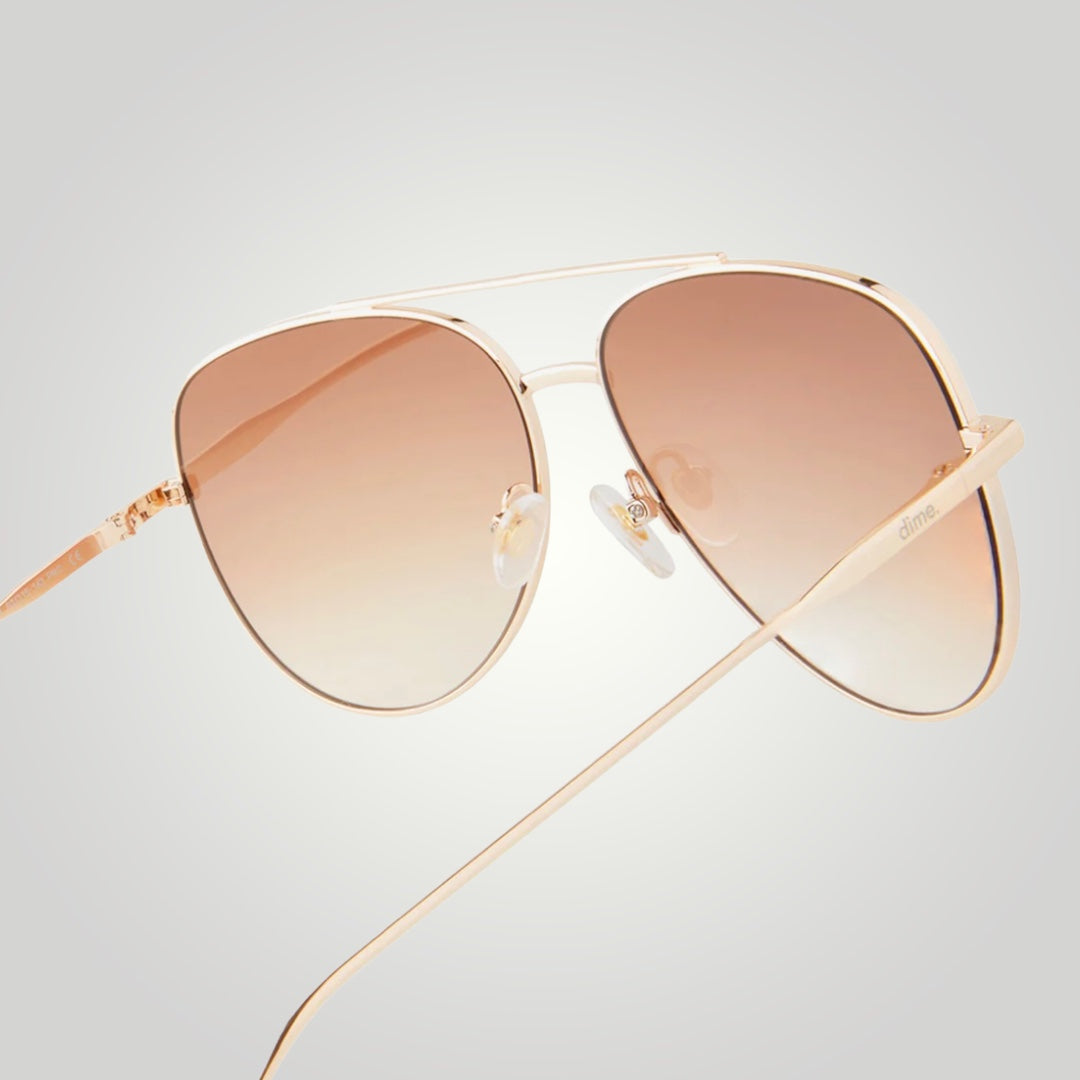Venice Sunglasses: Gold + Sienna Gradient