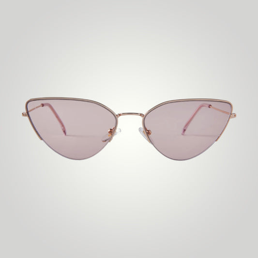 Fairfax Sunglasses: Shiny Gold + Rose Pink Tint