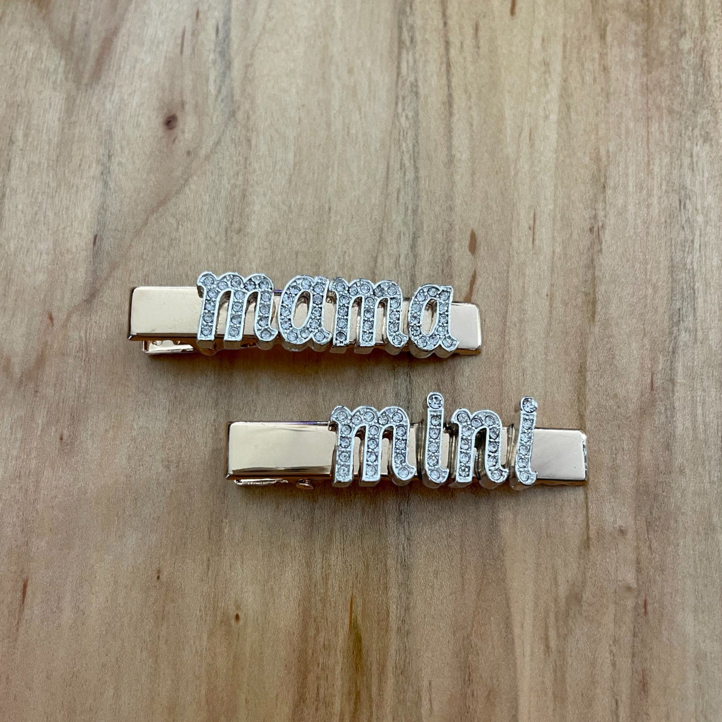 Mama and Mini Hair Clips - Gold