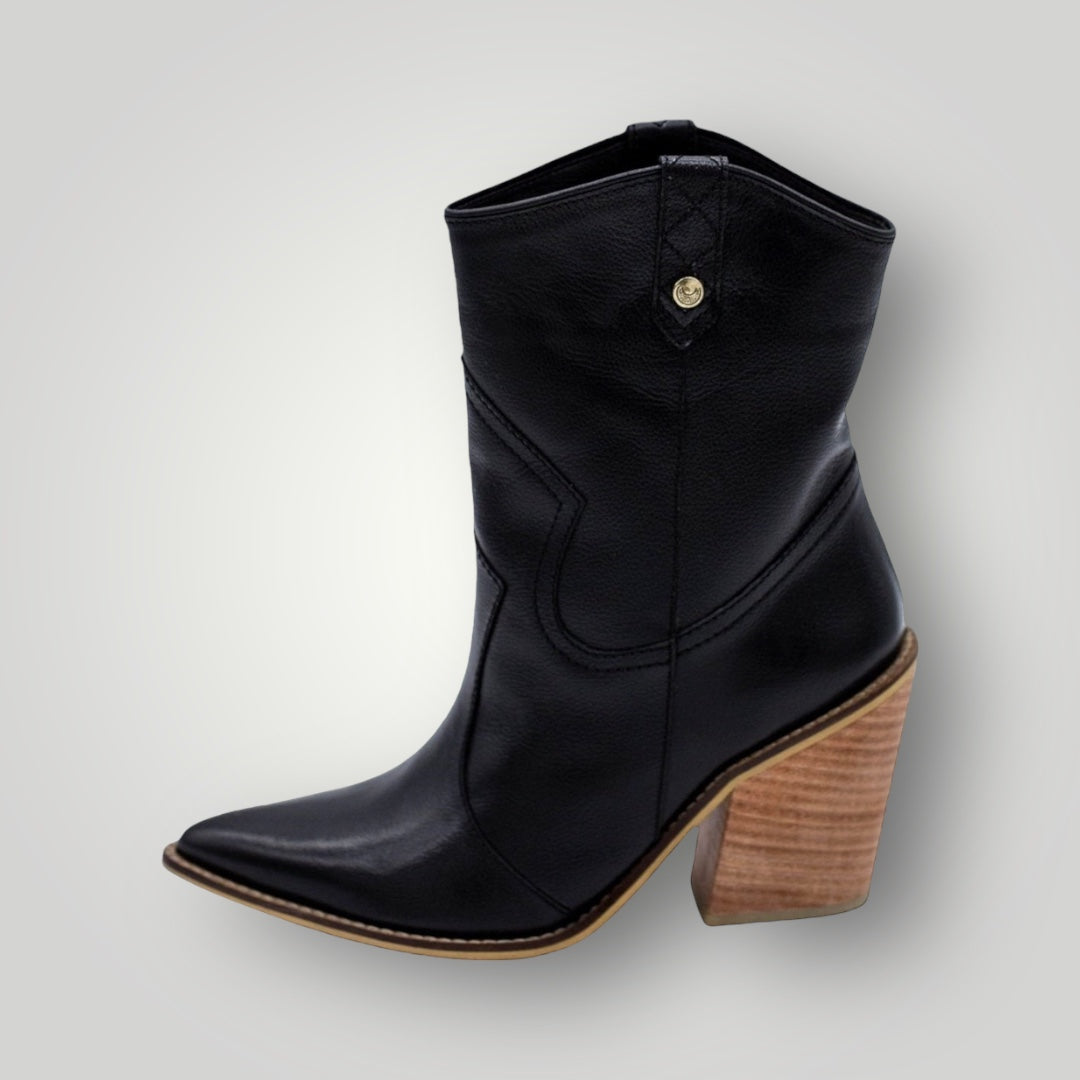 Stivali Strength Cowboy Boots - Black Leather