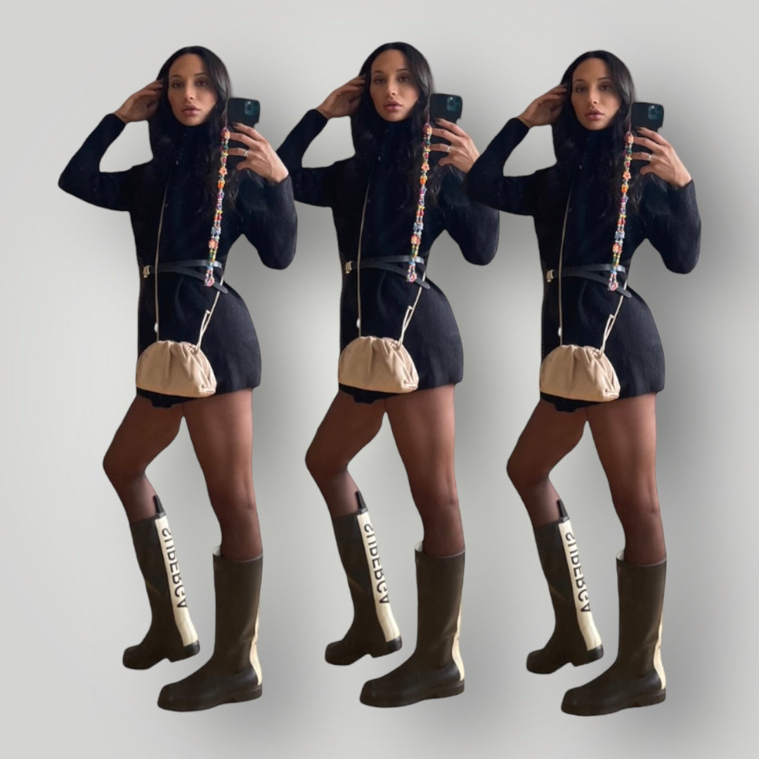 Superga Black Rubber Boot