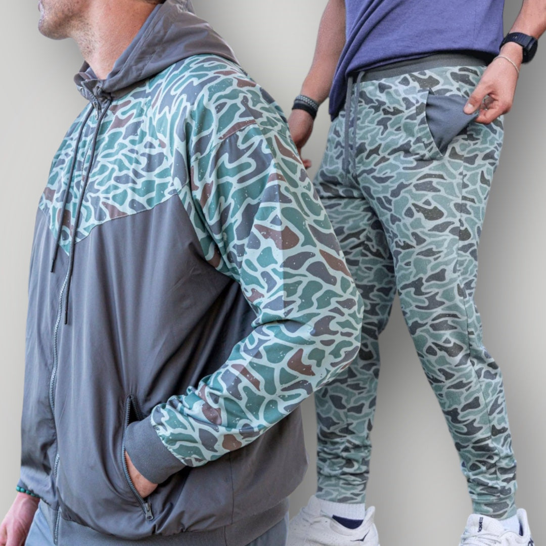 Camo Windbreaker & Jogger Set
