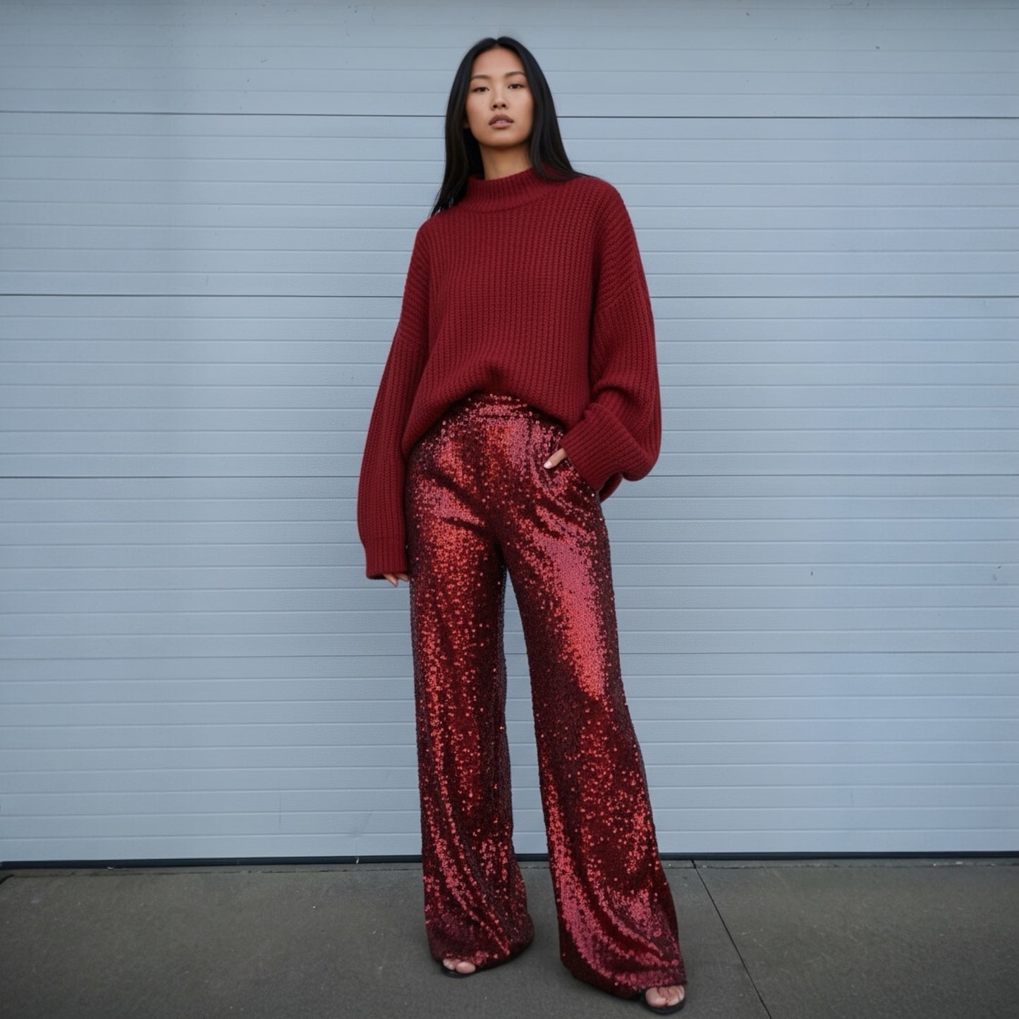 Merlot Sequin Pants