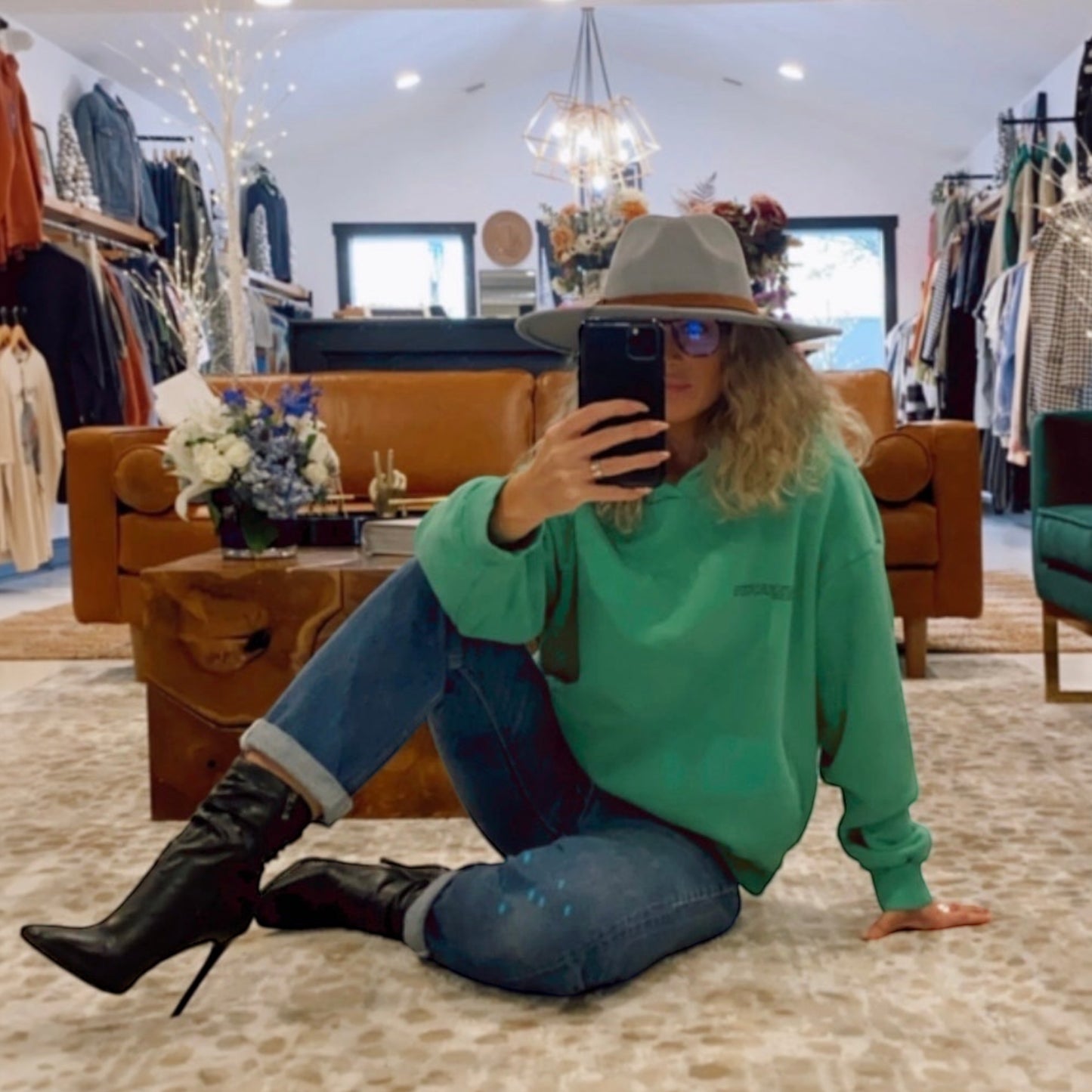 Fedora - Grey with Brown Strap