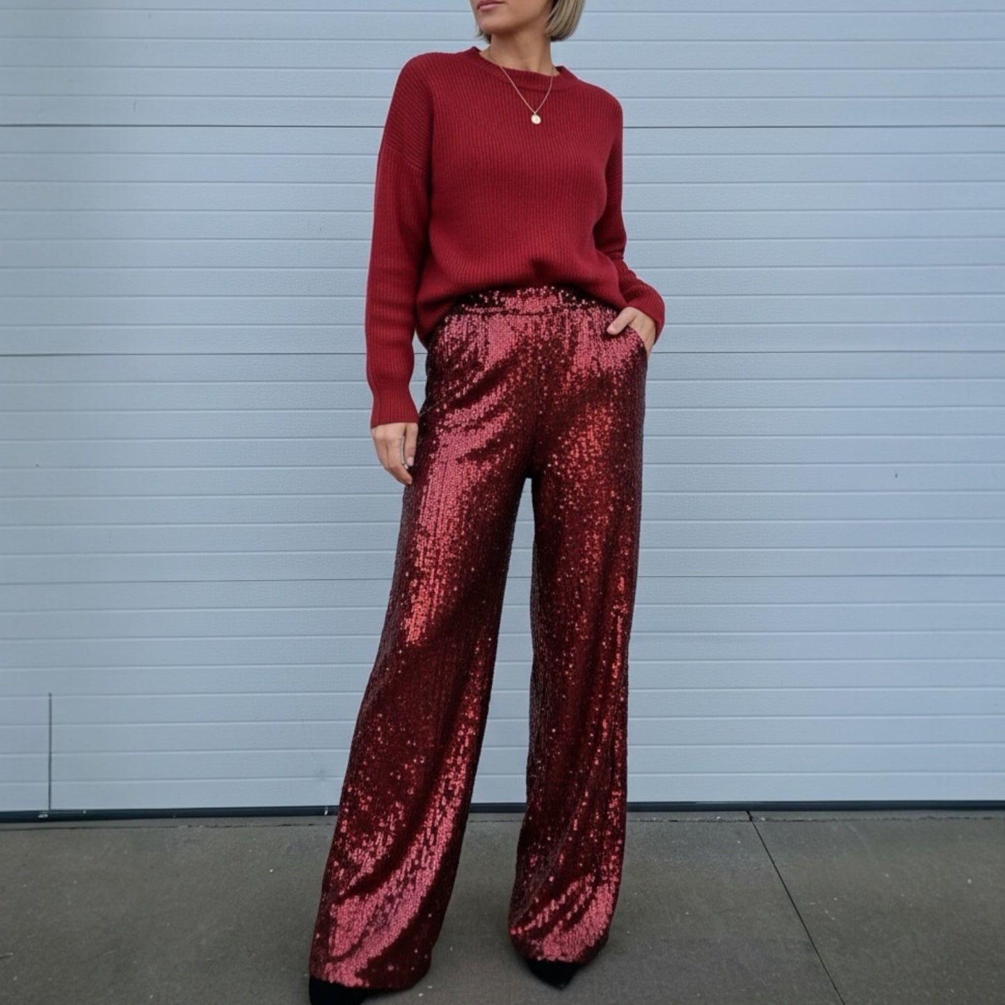 Merlot Sequin Pants