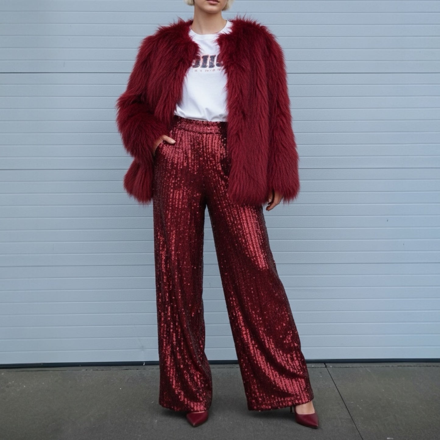 Merlot Sequin Pants