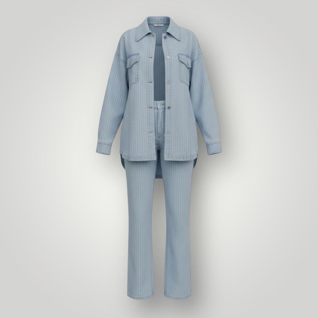 The Textured Denim Top