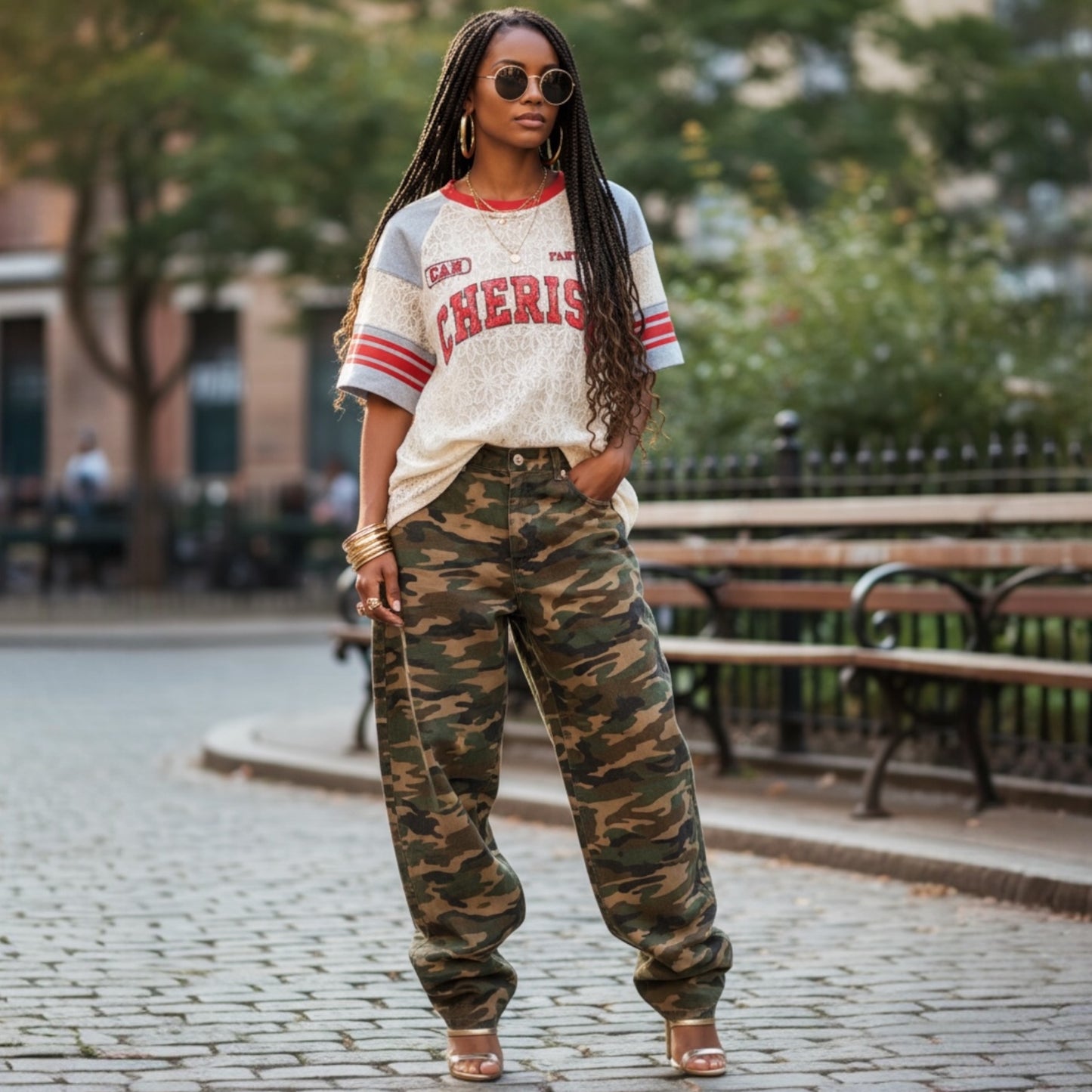 The Cherish Lace Varsity Top