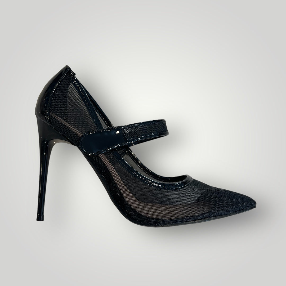 Mesh Mary Jane Pumps