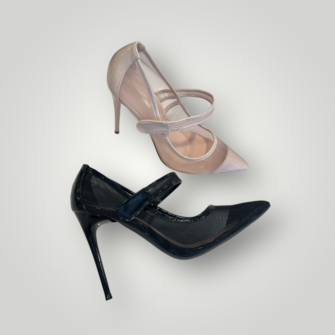 Mesh Mary Jane Pumps