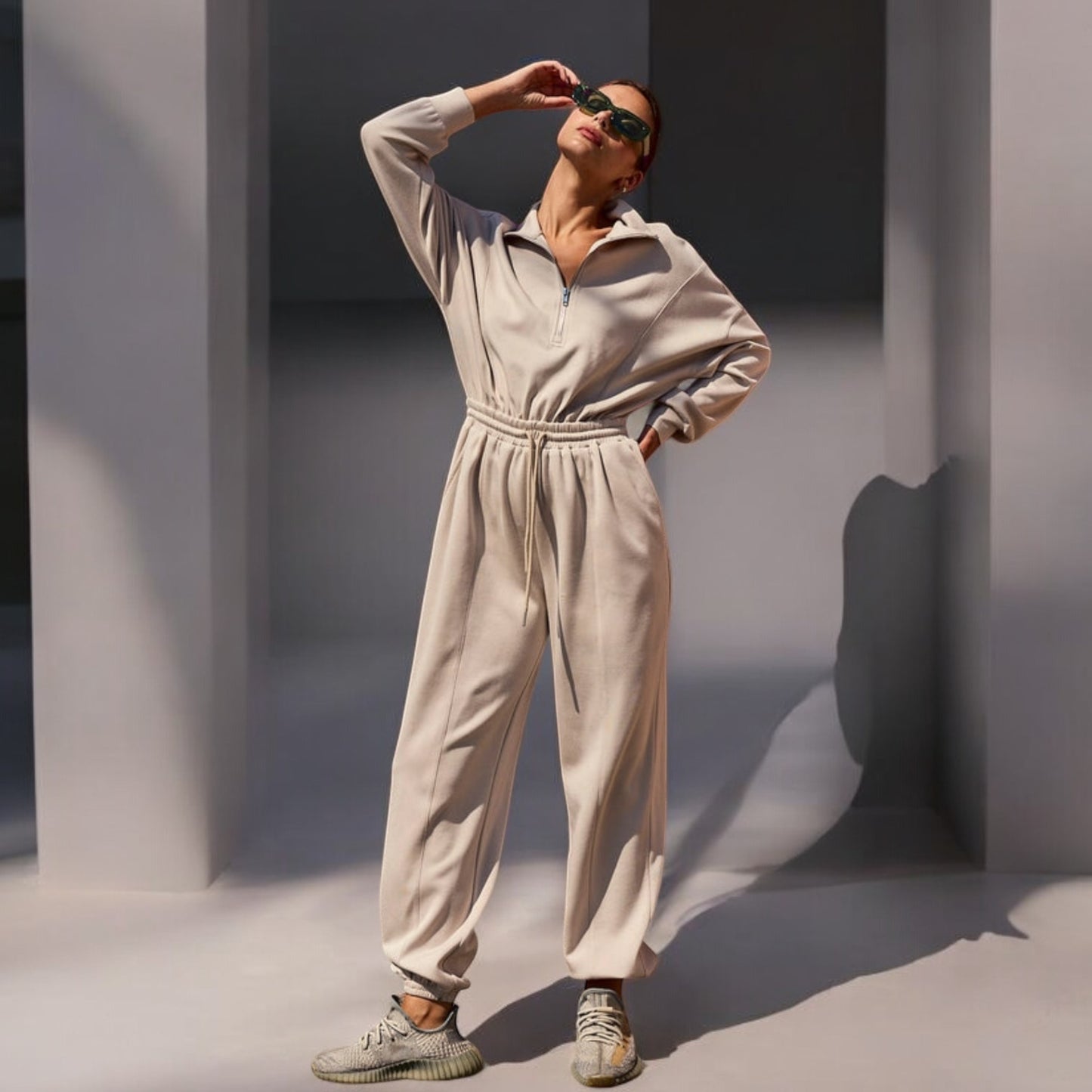 Lux Taupe Jumpsuit