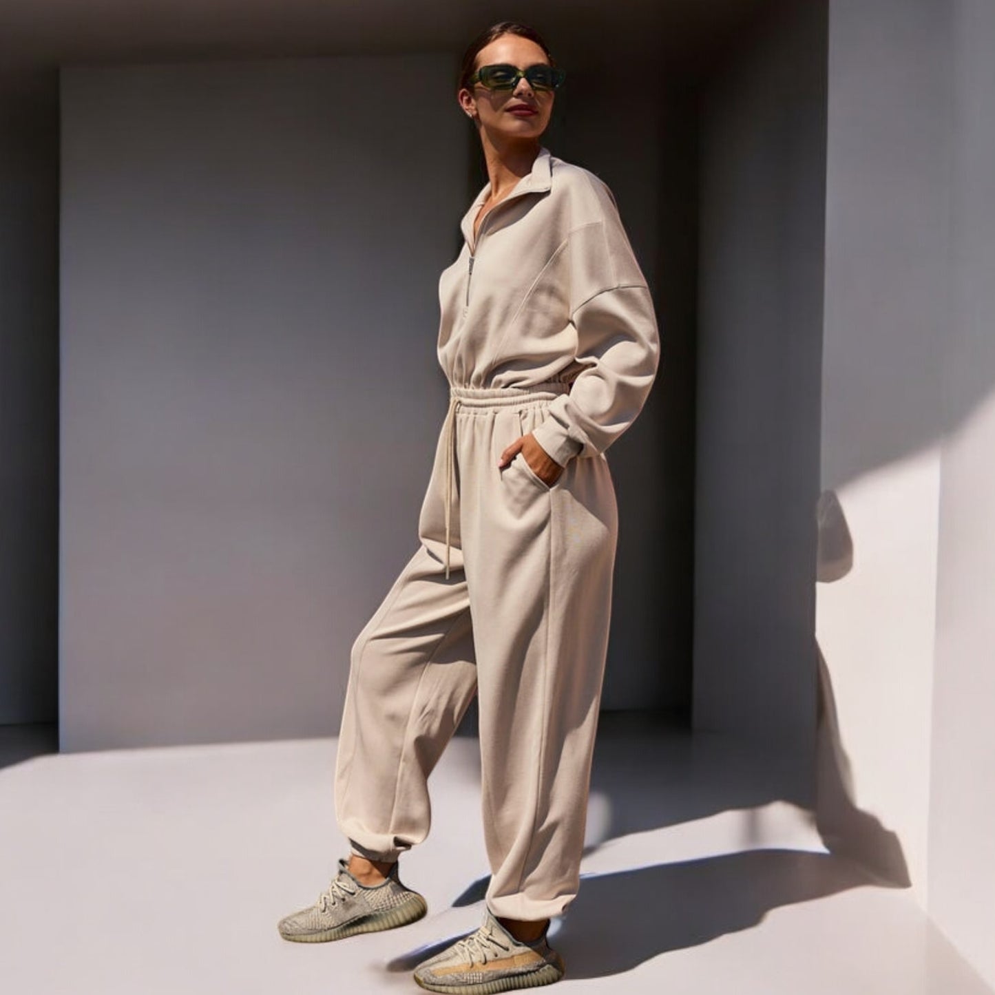 Lux Taupe Jumpsuit