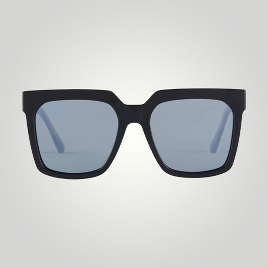 Topanga Sunglasses: Matte Black + Silver Mirror