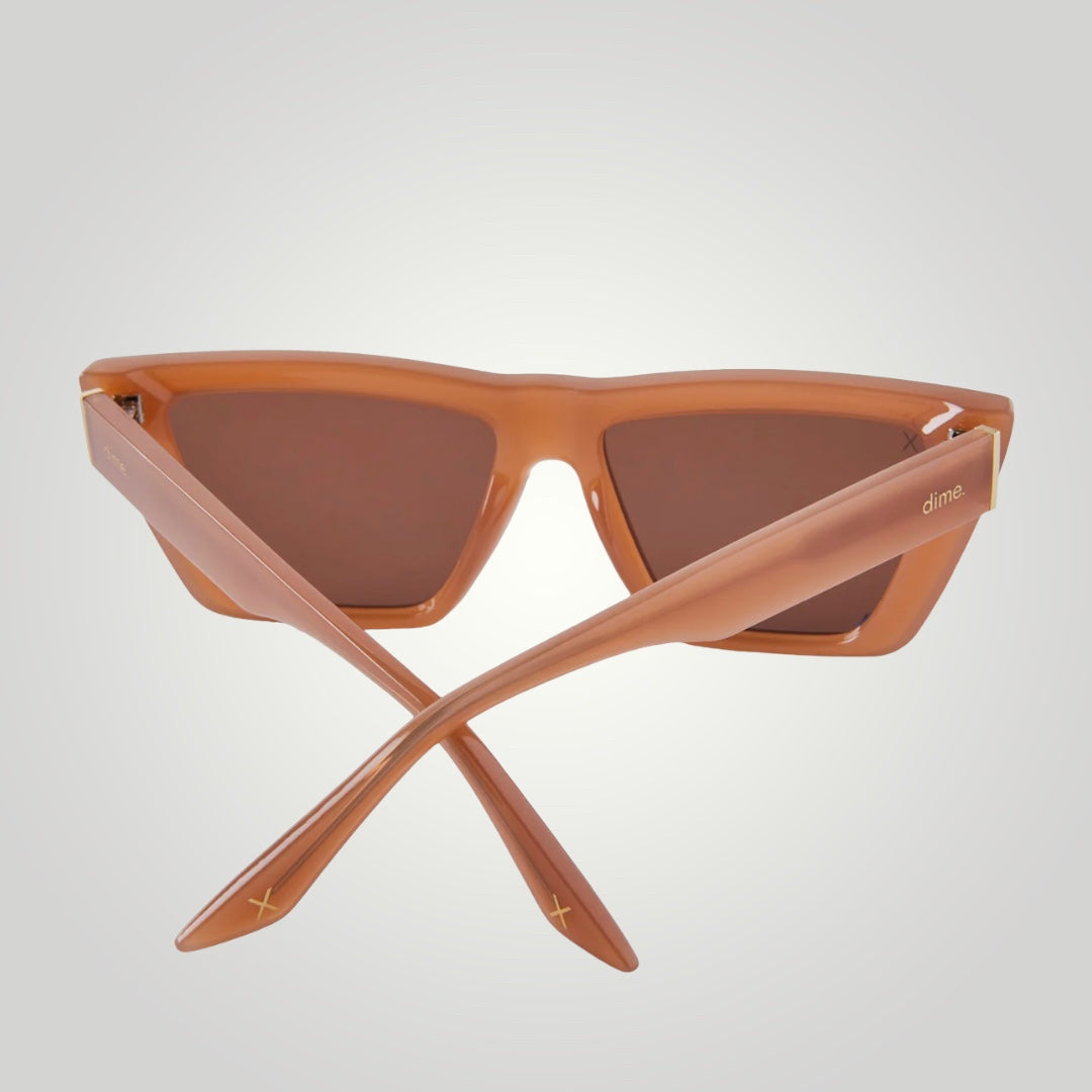 Melrose Sunglasses: Light Taupe + Solid Light Brown