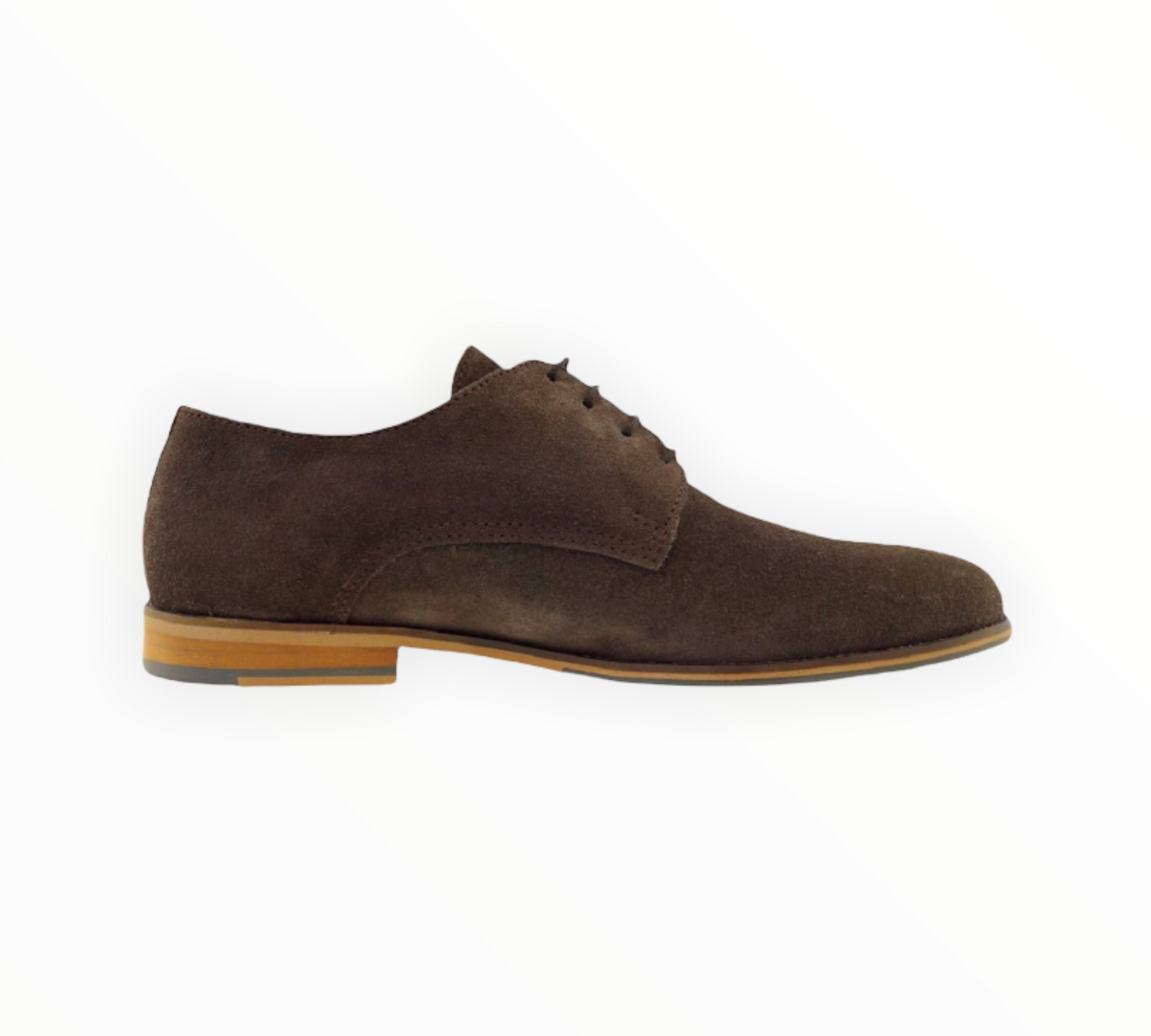 Paris Suede Derby Shoes - Brown Wood