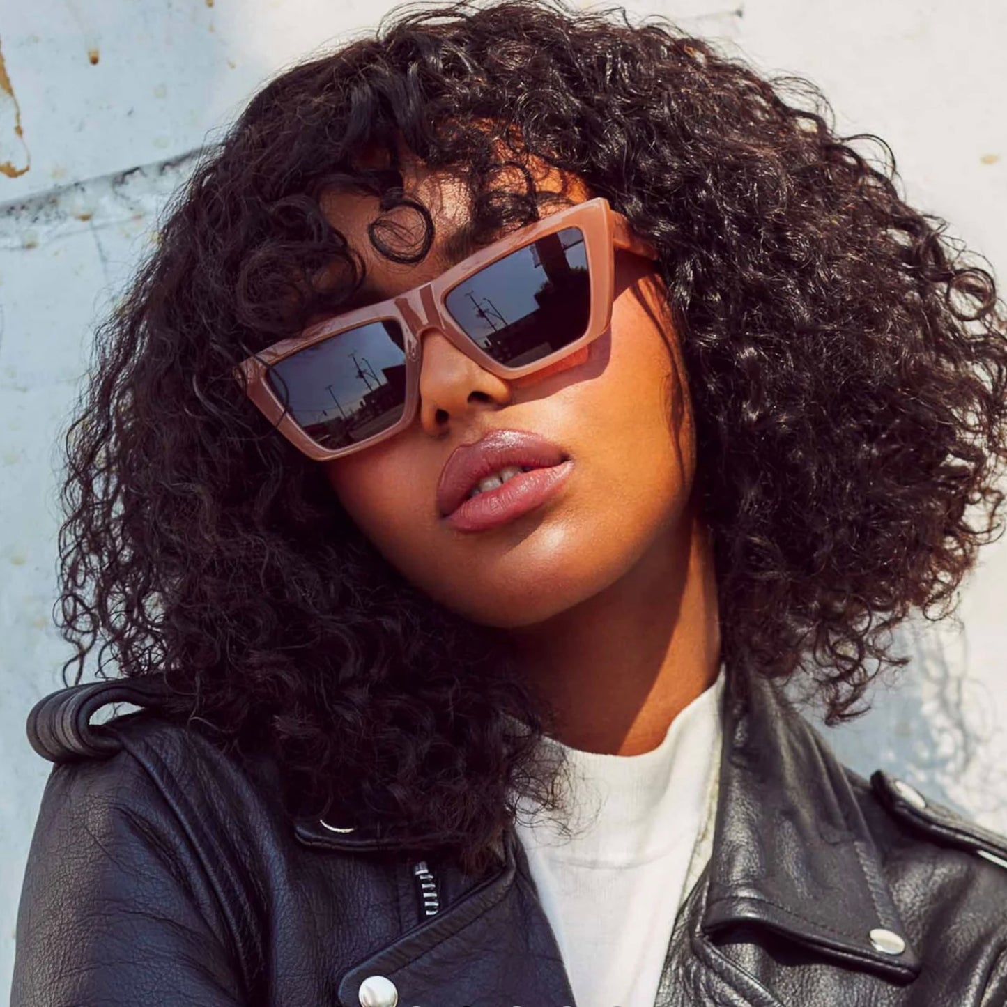 Melrose Sunglasses: Light Taupe + Solid Light Brown